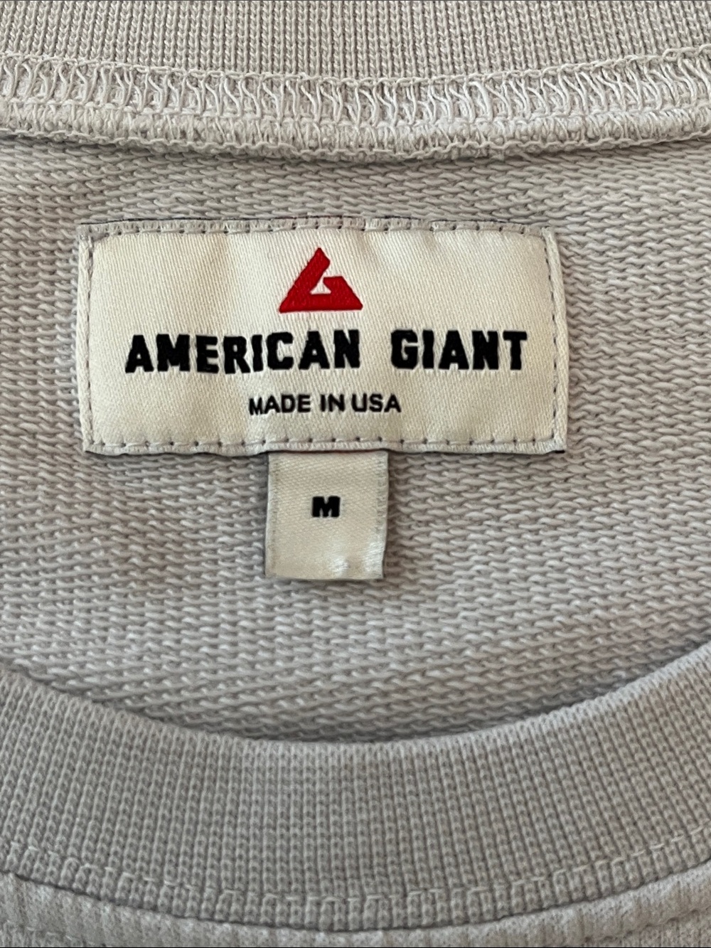 American Giant Women’s Crew Neck Sweatshirt, size M, pale grey - Picture 4 of 7